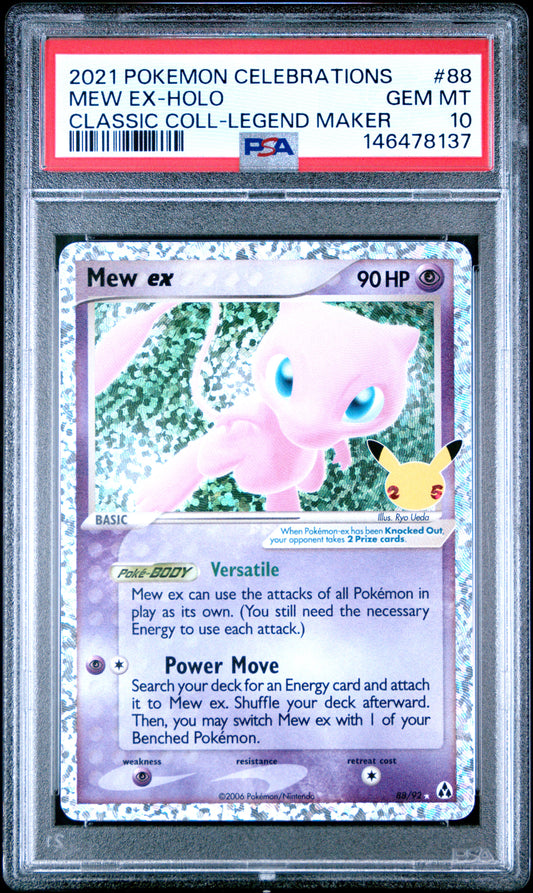 Mew EX #88 / PSA 10 / Classic Collection / EN / #146478137