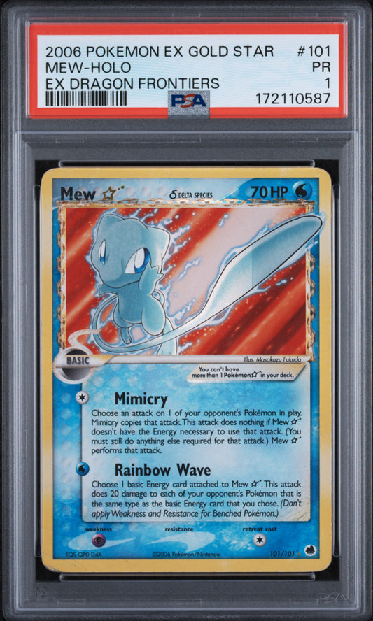 Mew #101 / PSA 1 / EX Dragon Frontiers / En / #172110587